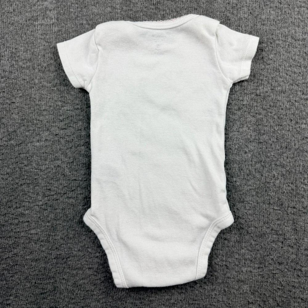 Carters Baby Girls White Mommy Loves Me Elephant Bodysuit 3 Months‎ Pink Trim